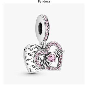 Pandora Heart & Mom Dangle Charm